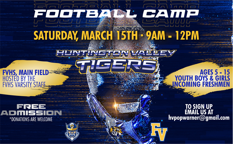 HVPW Youth Football Camp! March 15, 2025